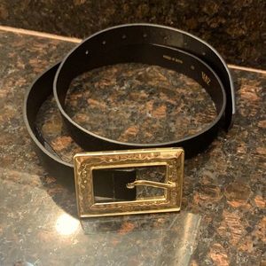 Zara black velvet belt